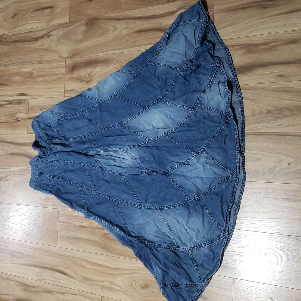 Studio West Indigo A-Line Skirt